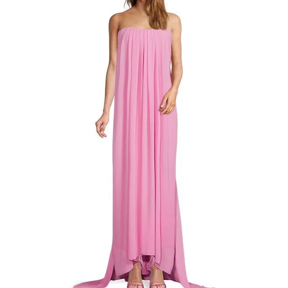 Antonio Melani Gown🩷Gorgeous Lily Crepe Chiffon Sweetheart Neckline Flowy Gown💕 - Picture 12 of 15